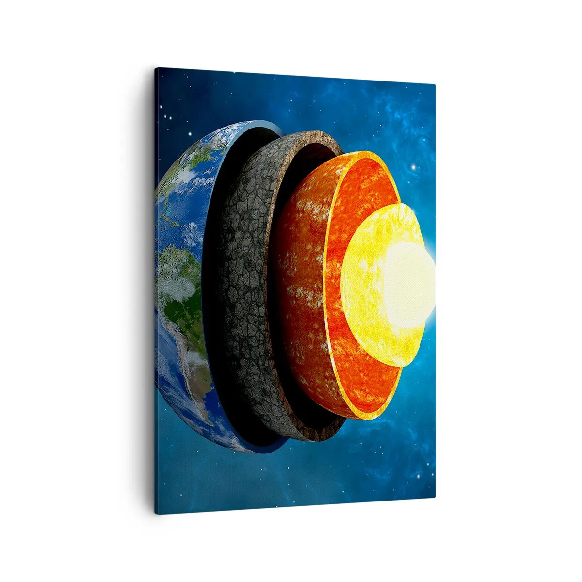 Tablou pe pânză - Expediție în interiorul Pământului - 50x70 cm