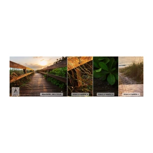 Mostră de Tapet Standard Eco - Și direct la țărm - Peisaj, Mare, Pod de lemn - 100x30 cm