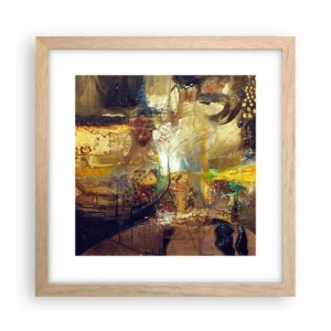 Poster în ramă de stejar deschis - Rece, călduț, fierbinte - 30x30 cm