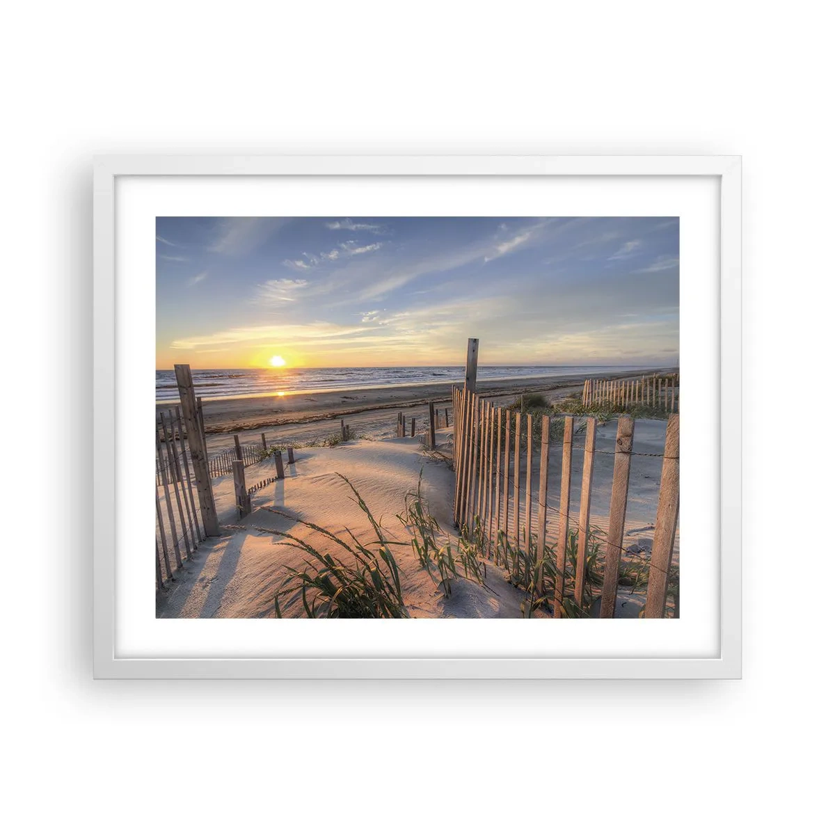 Poster în ramă albă - Strălucirea și umbra vântului - 50x40 cm