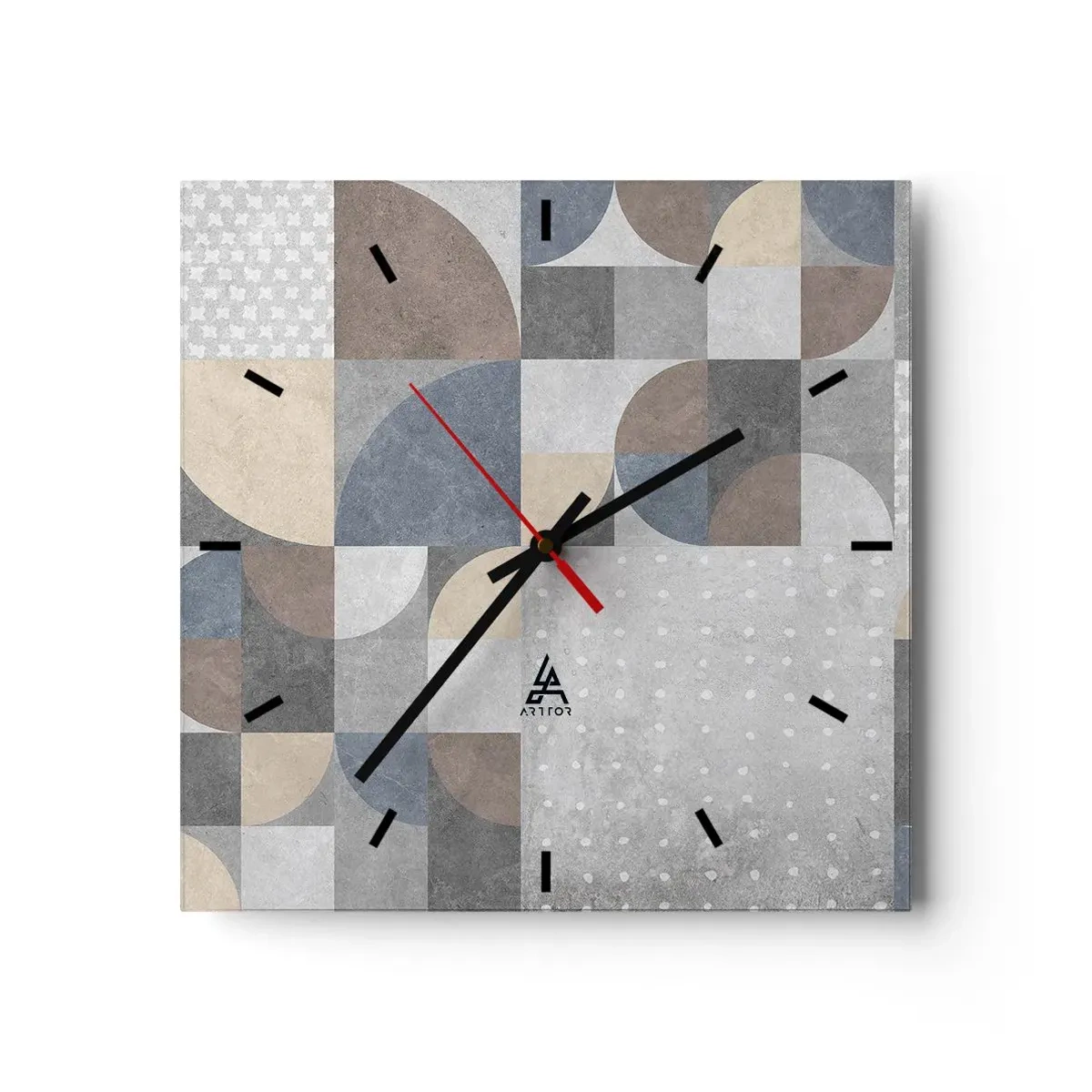 Ceas de perete - Ceas pe sticlă - Fantezie ceramică - 40x40 cm