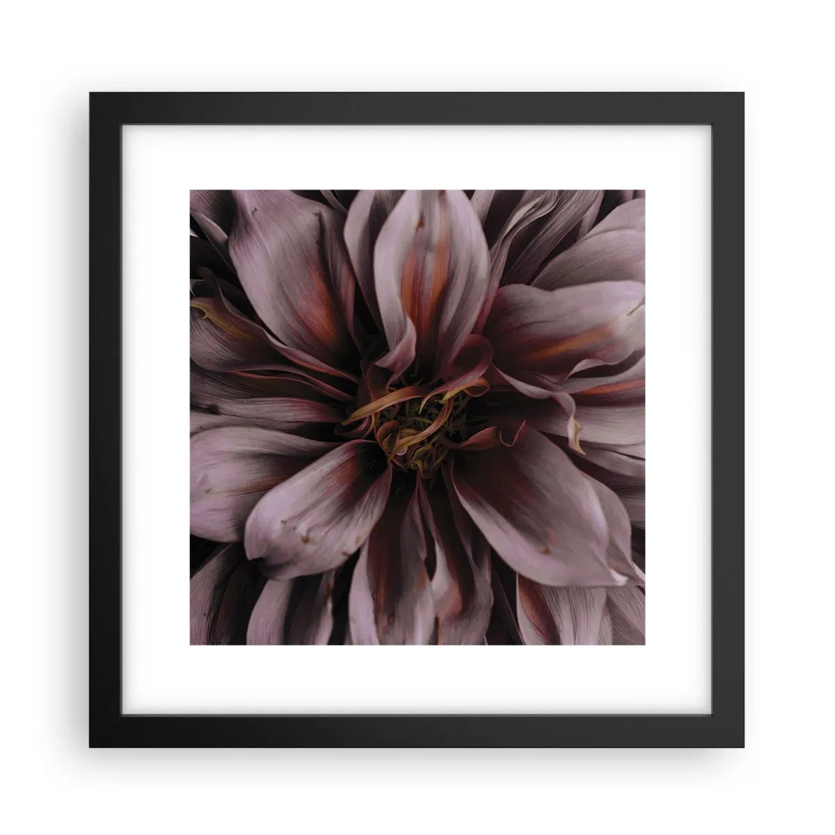 Poster în ramă neagră - Inimă florală - 30x30 cm