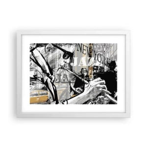 Poster în ramă albă - În ritmul New York-ului - 40x30 cm