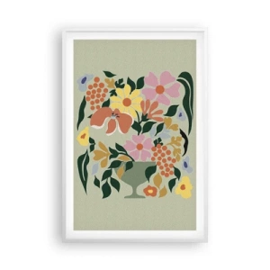 Poster în ramă albă - Buchet plin de viață - 61x91 cm