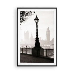 Poster în ramă neagră - Londra de dimineața - 61x91 cm