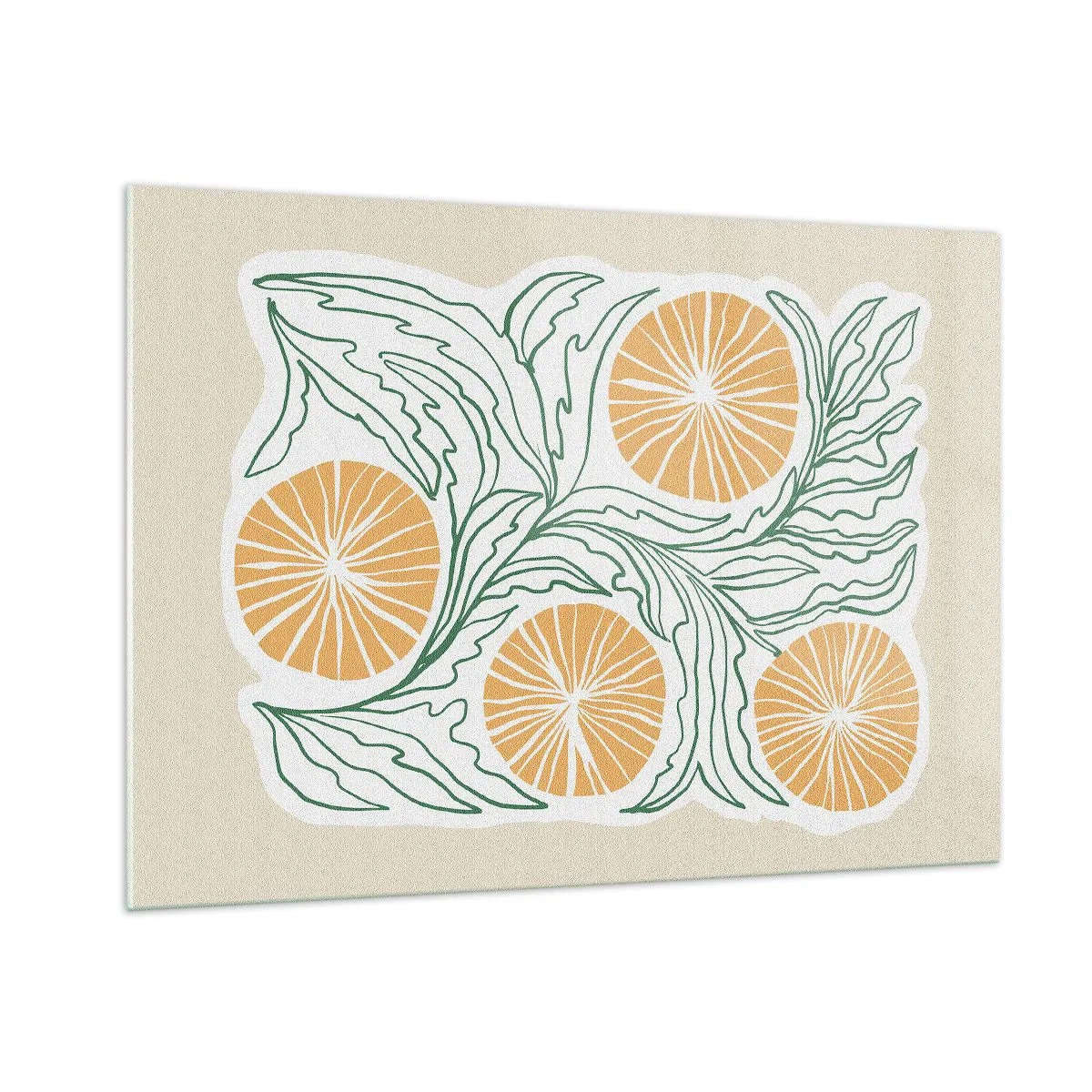 Tablou pe sticlă - Etnic cu o notă de abstracție - 100x70 cm