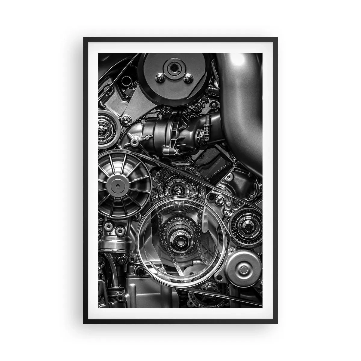 Poster în ramă neagră - Poezia mecanicii - 61x91 cm