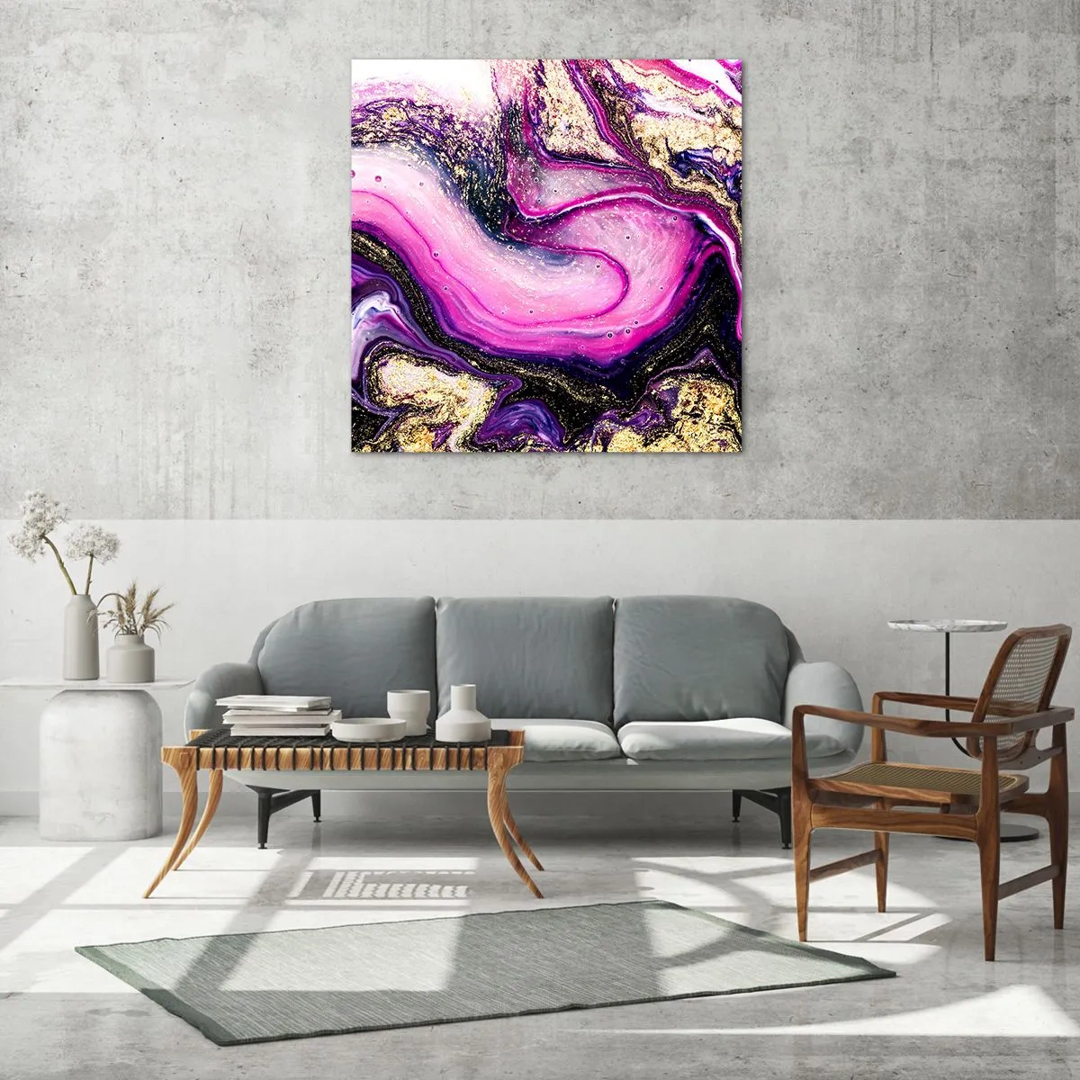 Tablou pe sticlă - Un moment în culise - 60x60 cm