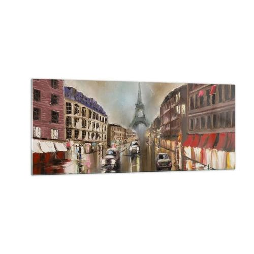 Tablou pe sticlă - Singurul lucru care contează este ea - 100x40 cm