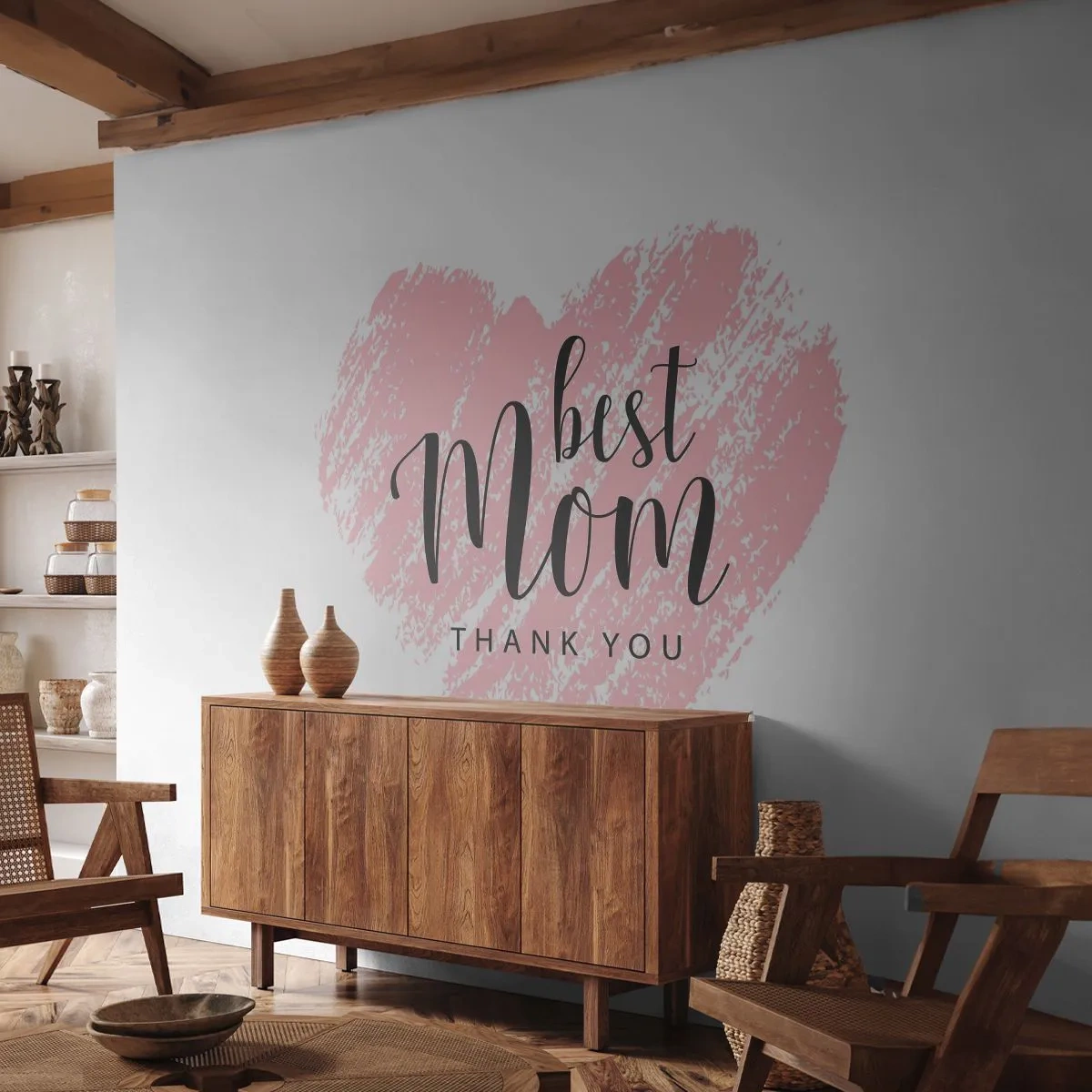 Fototapetă personalizată Premium Canvas - Întotdeauna la momentul potrivit - inima, Dragoste, Ziua Mamei