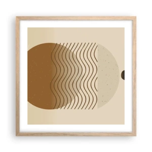 Poster în ramă de stejar deschis - Despre originea figurilor geometrice - 50x50 cm