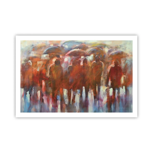 Poster - Egali în ploaie și ceață - 91x61 cm