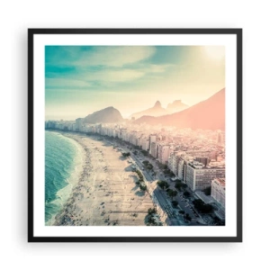 Poster în ramă neagră - Vacanță perpetuă în Rio - 60x60 cm