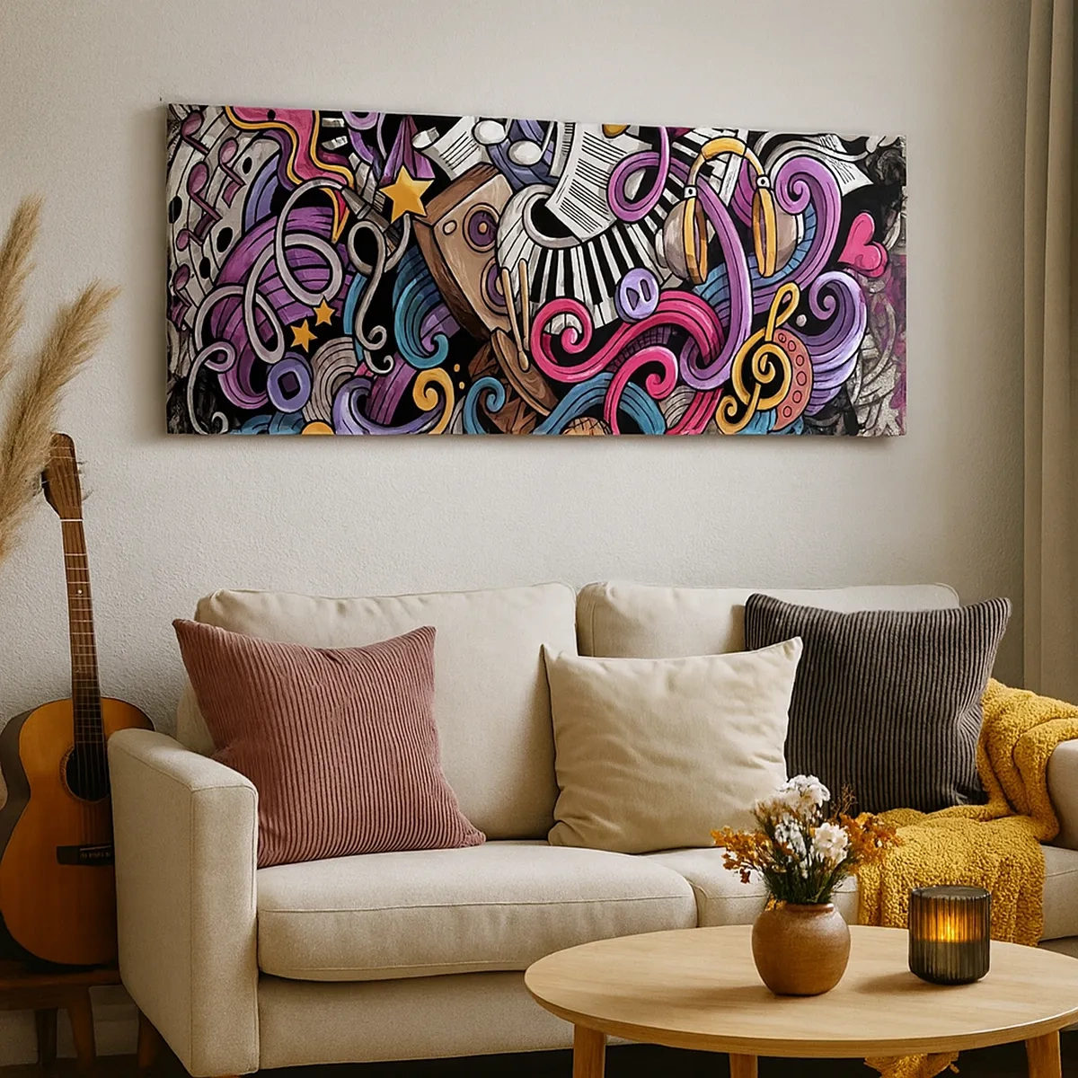 Tablou pe pânză - Melodie complicată - 30x30 cm