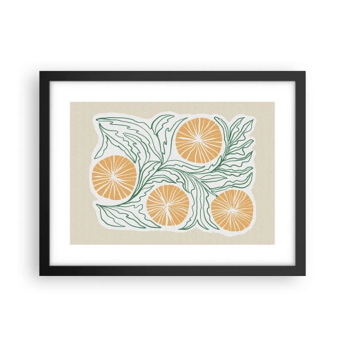 Poster în ramă neagră - Etnic cu o notă de abstracție - 40x30 cm