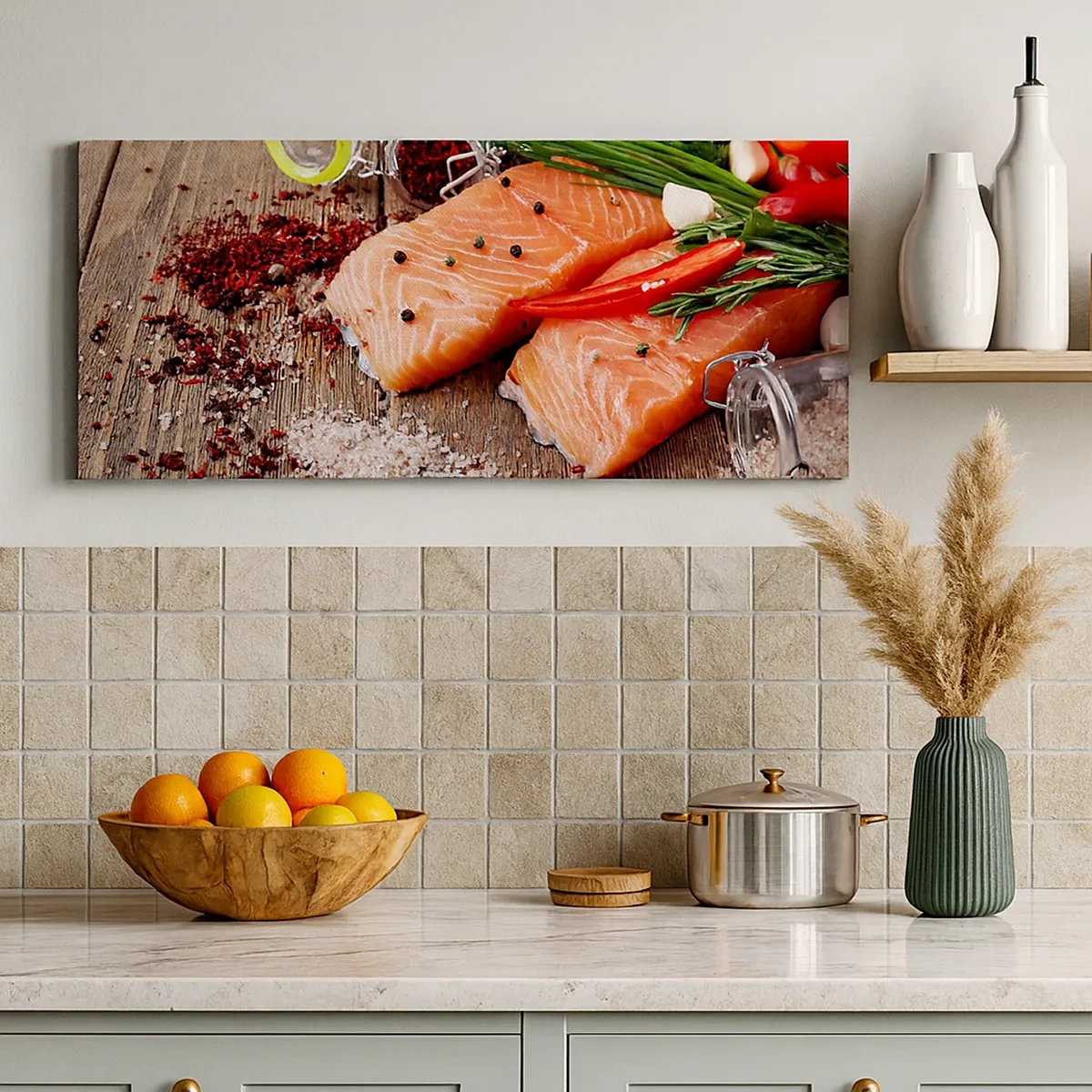 Tablou pe pânză - O aventură norvegiană în bucătărie - 30x30 cm