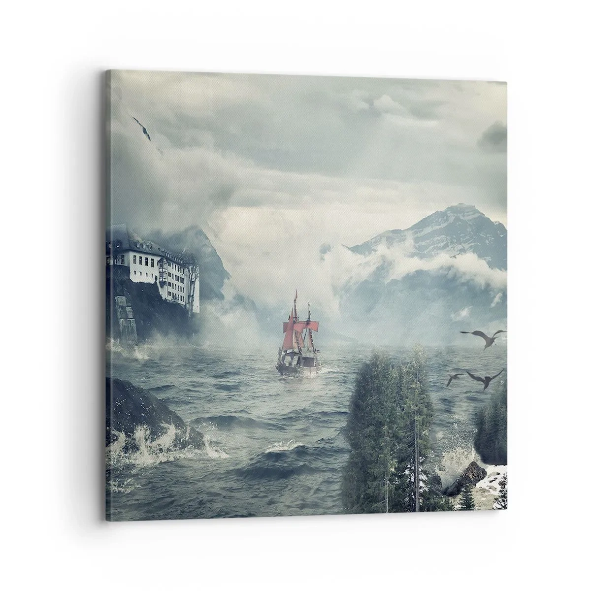 Tablou pe pânză - Pe ape magice - 70x70 cm