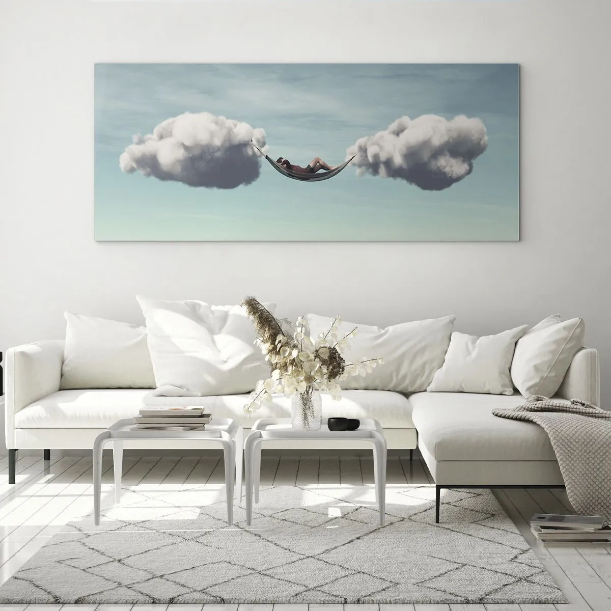 Tablou pe sticlă - Fericirea momentului - 100x40 cm