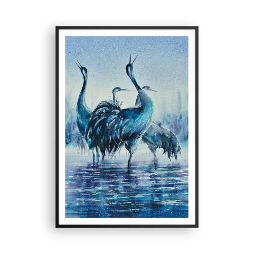 Poster în ramă neagră - Întâlnirea de dimineață - 70x100 cm