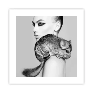 Poster - Dama cu șinșilă - 40x40 cm