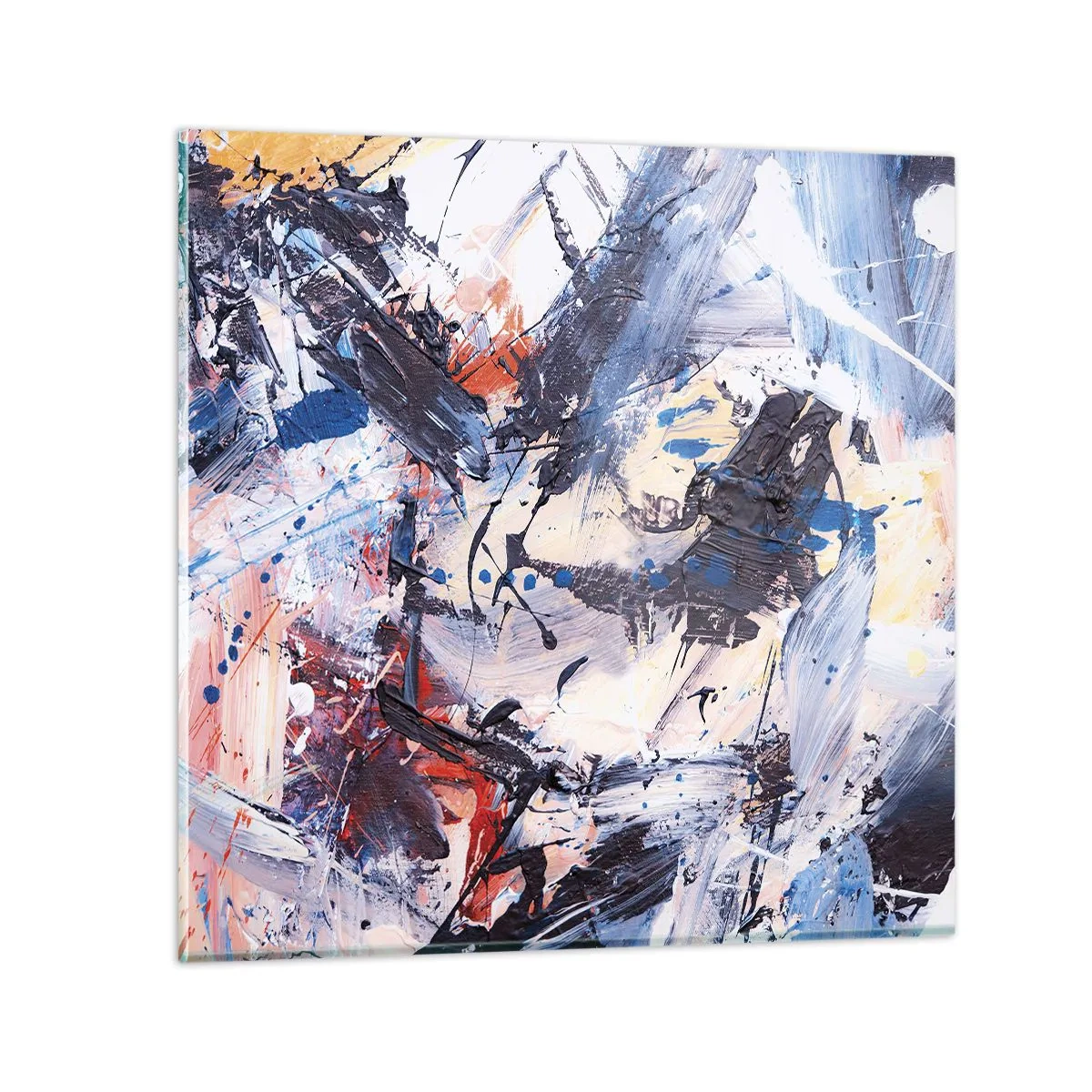 Tablou pe sticlă - Dansul nebun al abstracției - 30x30 cm