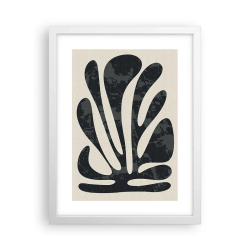 Poster în ramă albă - Abstracție cu mai multe degete - 30x40 cm