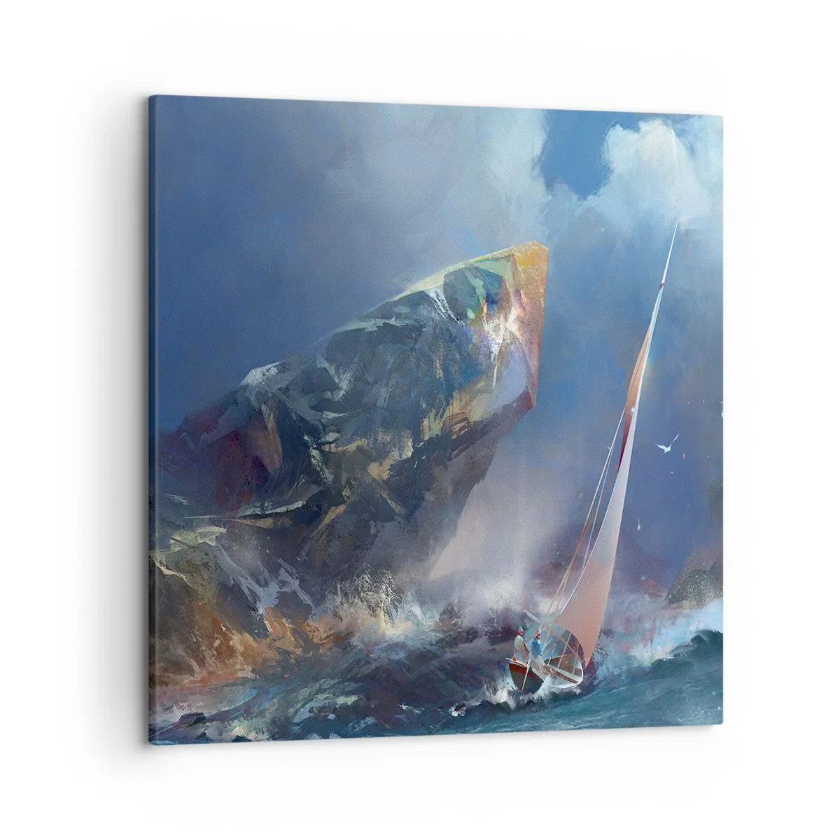 Tablou pe pânză - Cine îndrăznește, câștigă - 50x50 cm