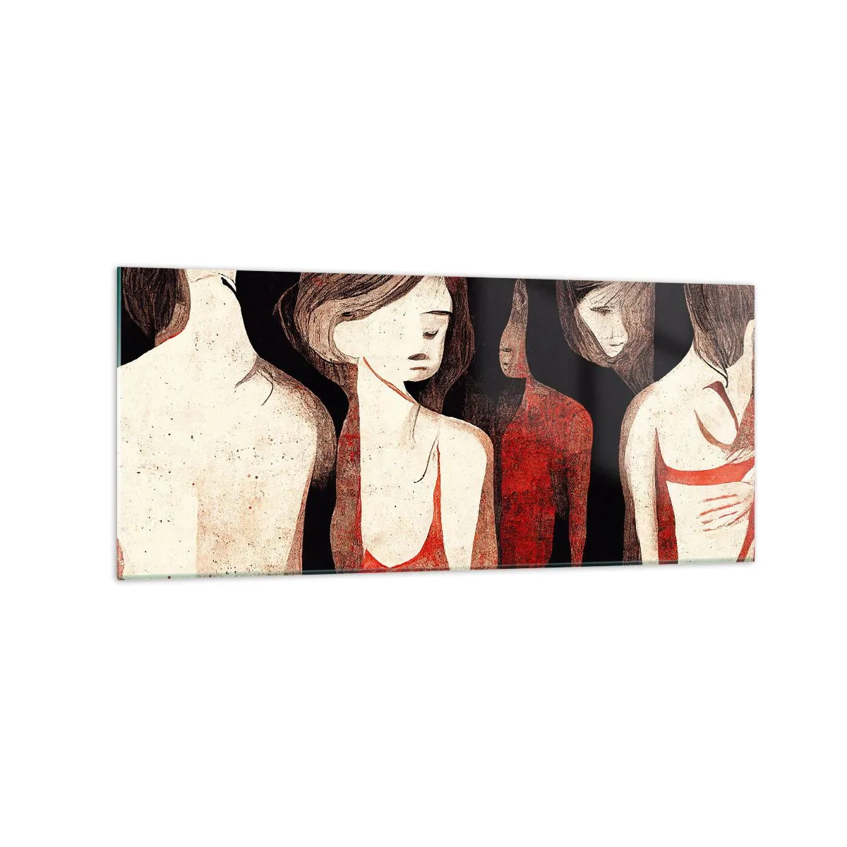 Tablou pe sticlă - Madonele întunericului - 120x50 cm