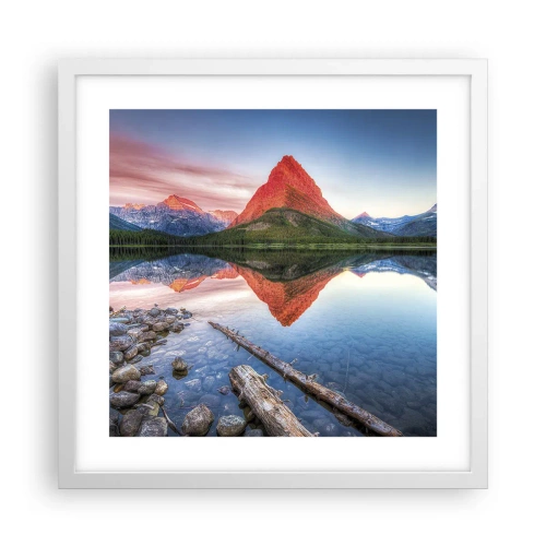 Poster în ramă albă - Căldură și frig - 40x40 cm