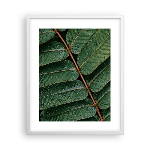 Poster în ramă albă - Într-un ritm verde - 40x50 cm