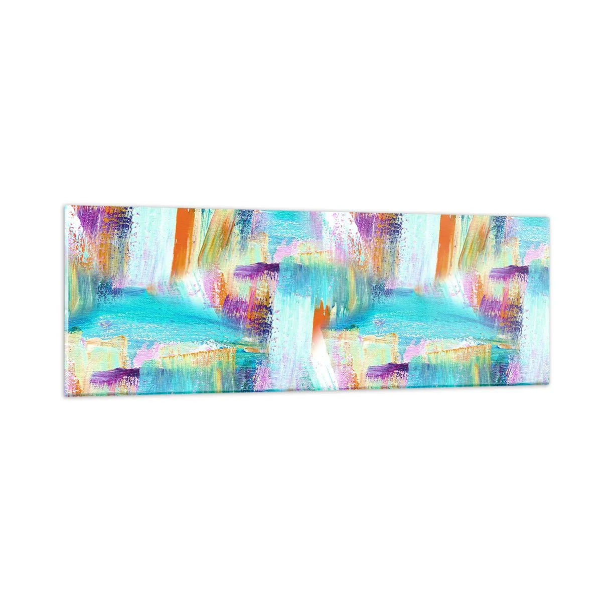 Tablou pe sticlă - Mâzgălire veselă - 90x30 cm