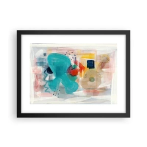 Poster în ramă neagră - Joc plin de culoare - 40x30 cm