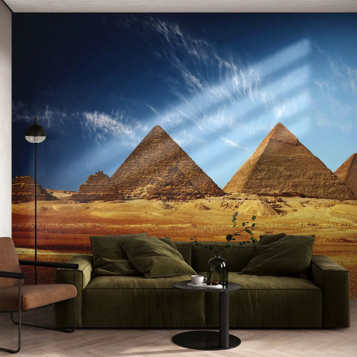 Tapet Premium Canvas - 40 de secole vă privesc - Piramidele, Arhitectură, Peisaj - 250x175 cm