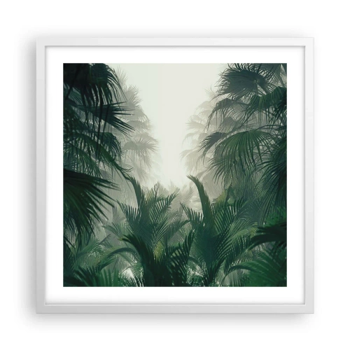 Poster în ramă albă - Mister tropical - 50x50 cm