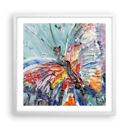 Poster în ramă albă - Pictat de natura - 50x50 cm