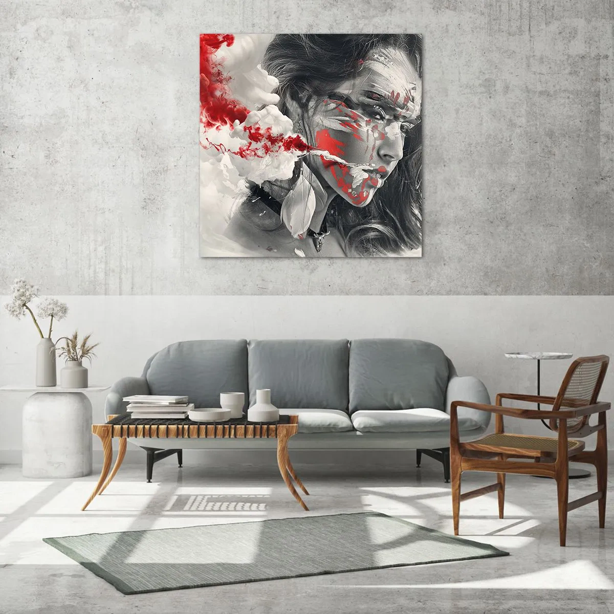 Tablou pe sticlă - În aburul absurdului - 50x50 cm