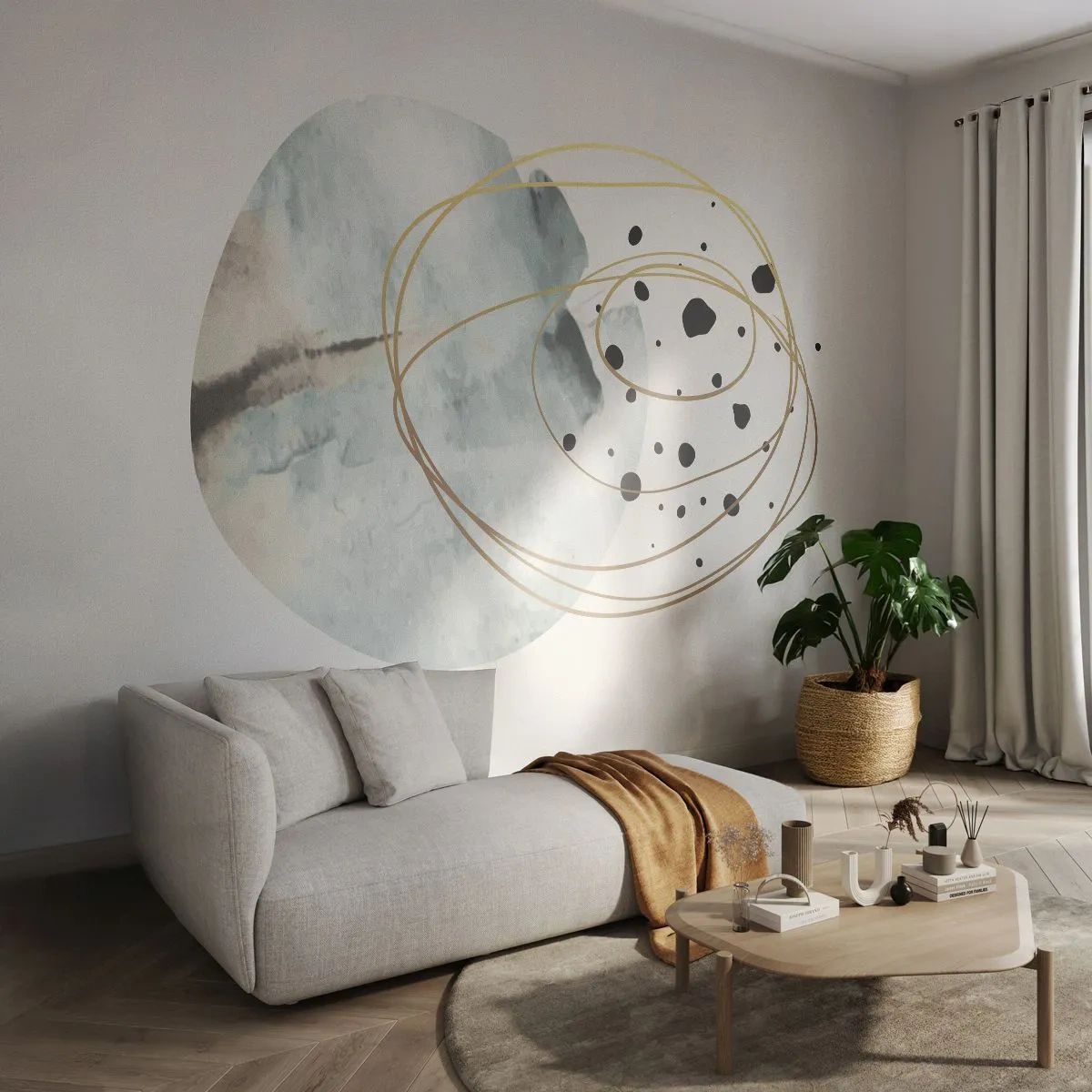 Tapet Standard Eco - În îmbrățișarea spațiului - Abstracția, Bucată, Model modern - 300x210 cm