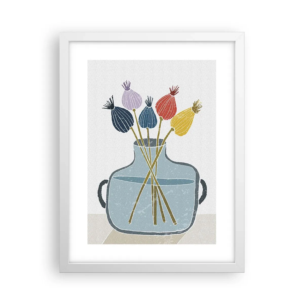 Poster în ramă albă - Paparune sau maci? - 30x40 cm