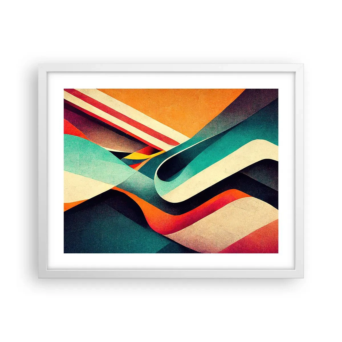 Poster în ramă albă - Compoziție intensă - 50x40 cm