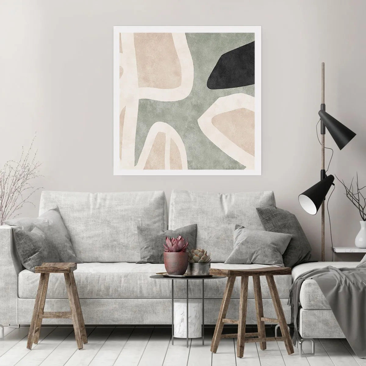 Poster - Compoziție cu motiv negru - 30x30 cm