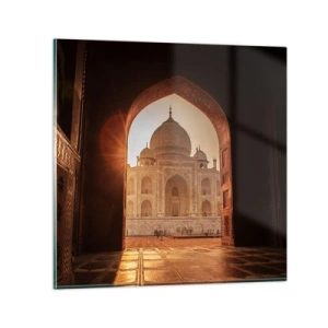 Tablou pe sticlă - Un monument al iubirii nepământene - 70x70 cm