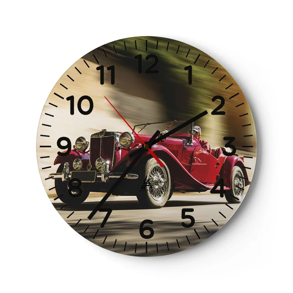 Ceas de perete - Ceas pe sticlă - Mai frumoasă decât Nike din Samothrace - 30x30 cm