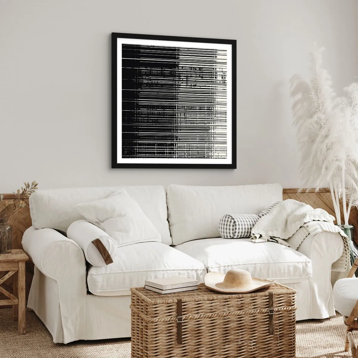 Poster în ramă neagră - Valuri și vibrații - 30x30 cm