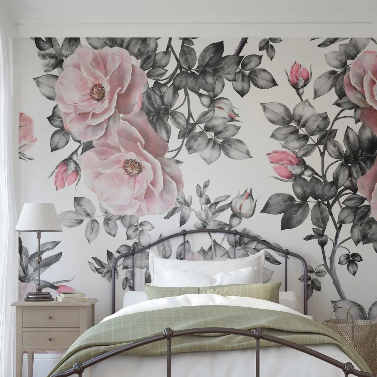 Tapet Standard Eco - Pierde-te în florile de trandafir - Flori, Trandafir, Grădină - 200x140 cm