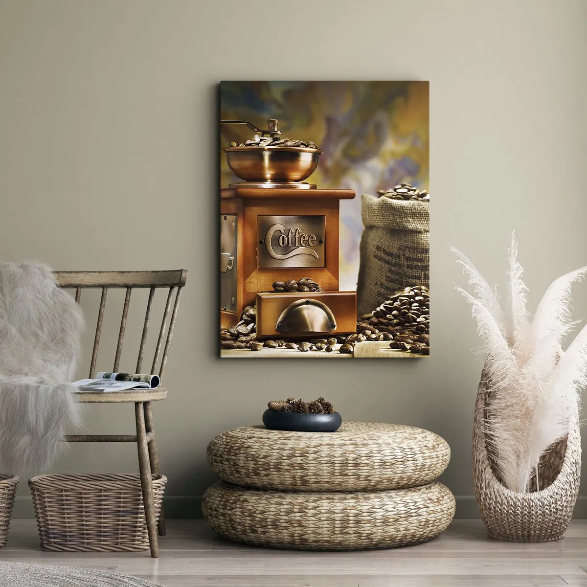 Tablou pe pânză - Zdrăngănitul boabelor, zgomotul morii - 65x120 cm