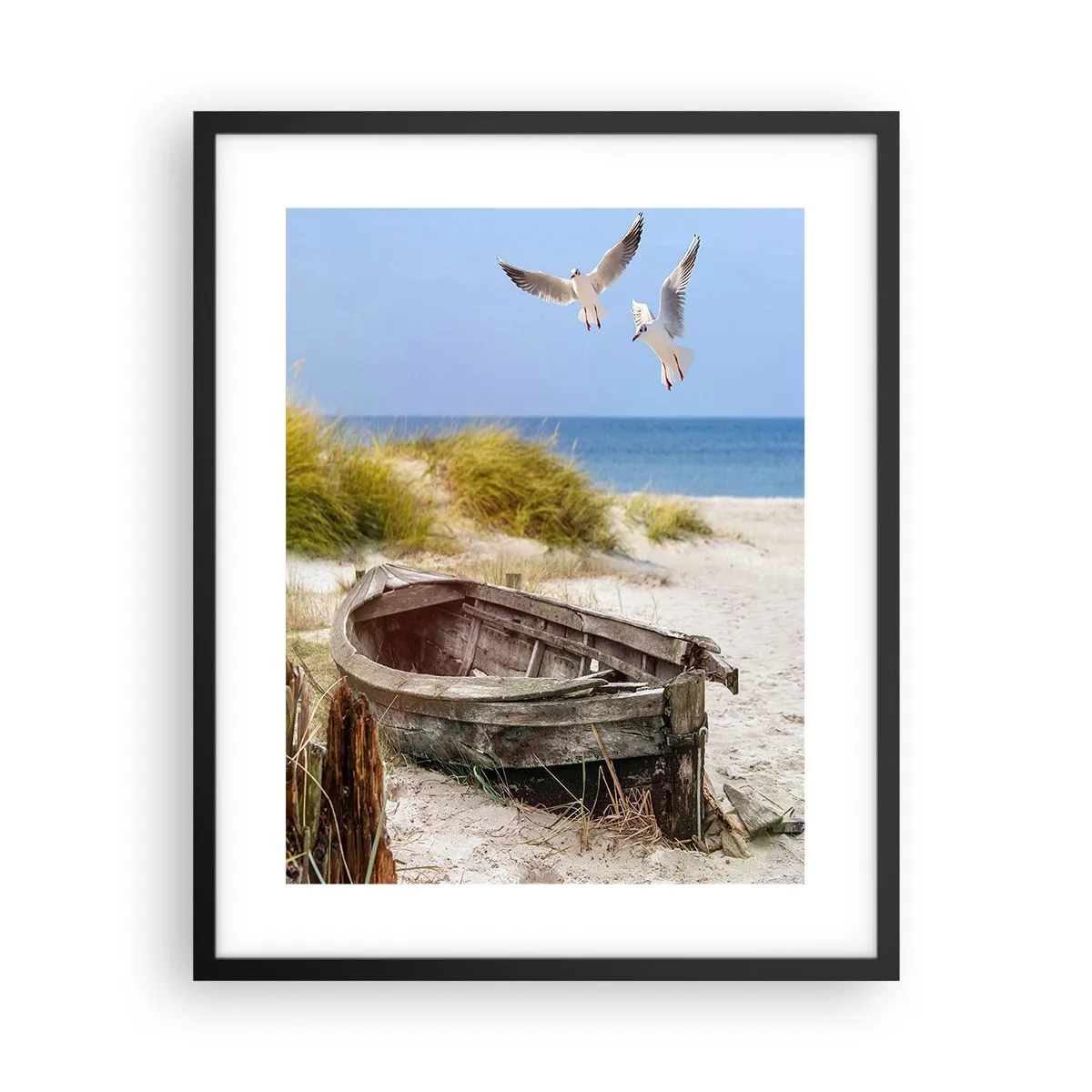 Poster în ramă neagră - Scăldate în vânt - 40x50 cm