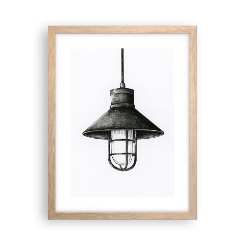 Poster în ramă de stejar deschis - Cu mulți ani în urmă... - 30x40 cm