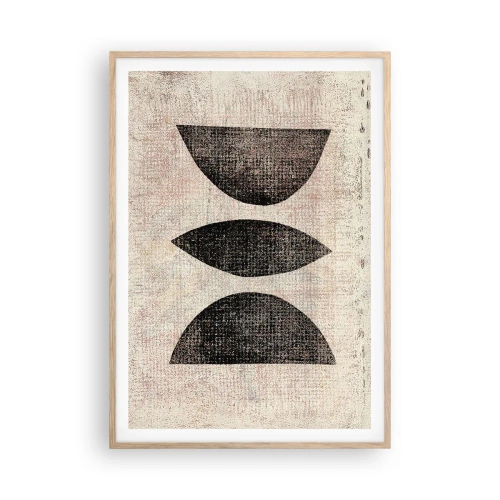 Poster în ramă de stejar deschis - Abstracție etnică - 70x100 cm