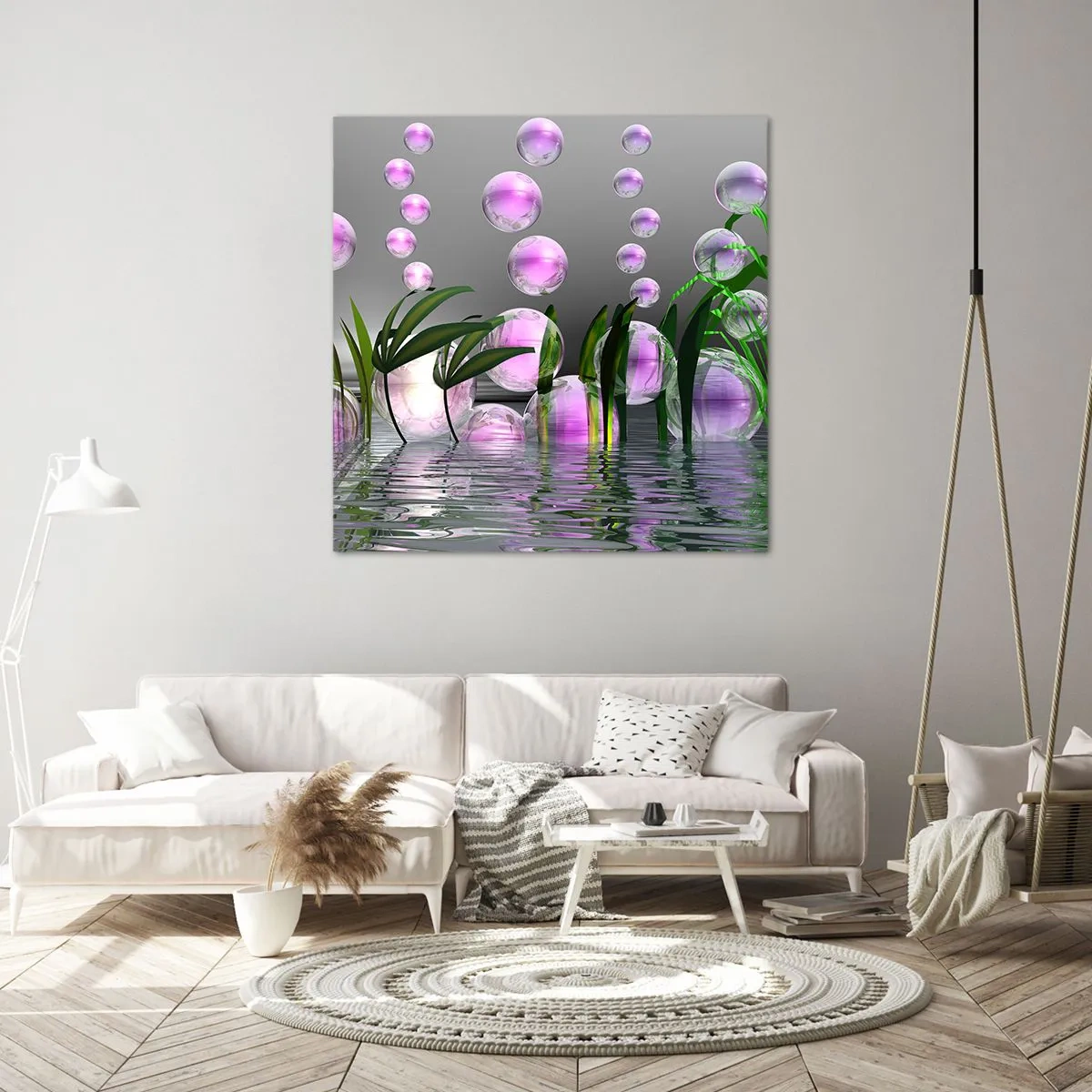 Tablou pe pânză - O compoziție reflexivă de luminozitate și viață - 50x50 cm