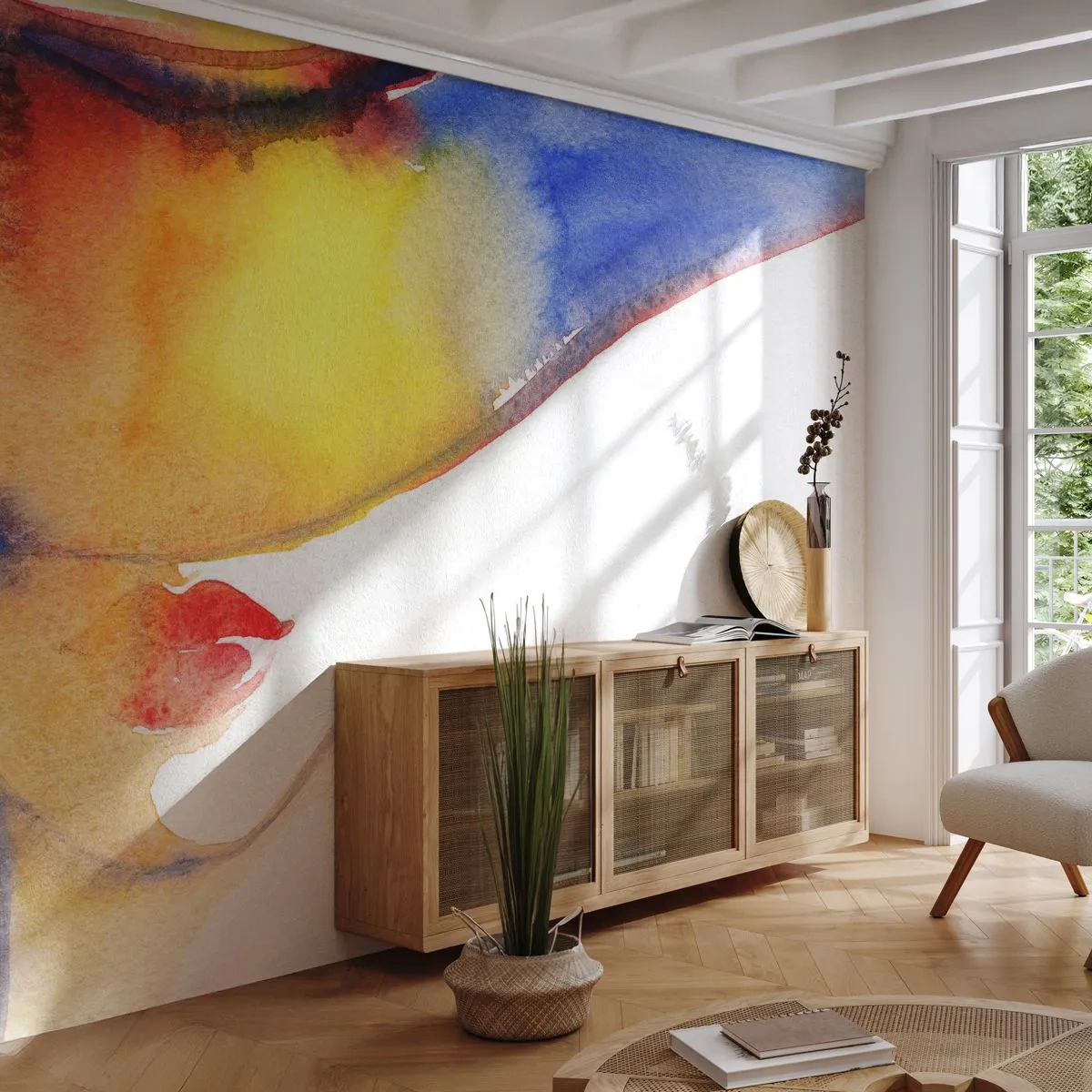 Tapet Standard Eco - Portretul unei doamne - Abstracția, Femeie, Pălărie - 200x140 cm